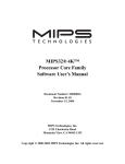 MIPS32® 4K™ Processor Core Family Software User`s Manual