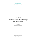 PortfolioEffectHFT Package for R Software