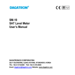 SM-10 SAT Level Meter User`s Manual