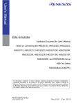 E8a Emulator Additional Document for User`s Manual