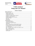 TAKS Analyzer Setup and User Manual