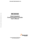 MC68360 QUad Integrated Communications Controller User`s Manual