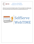 Self Serve WebTIME Employee User Manual