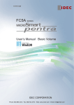 IDEC MicroSmart Pentra PLC User`s Manual