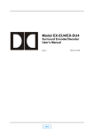 Model EX-EU4/EX-DU4 Surround Encoder/Decoder User`s Manual