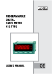 programmable digital panel meter n12 type user`s manual