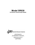 SR630 Manual - Stanford Research Systems