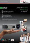 World`s smallest widescreen projector&dagger;