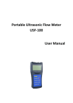 Portable Ultrasonic Flow Meter USF-100 User Manual