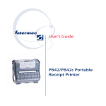 PB42/PB42c Portable Receipt Printer User`s Guide