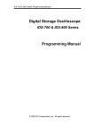 Digital Storage Oscilloscope Programming Manual