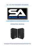 OPERATING MANUAL SA-15T-PW POWERED SPEAKERS