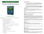 Herpstat Humidity User`s Manual