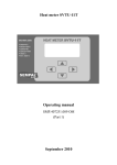 User manual on heat meter SVTU-11T