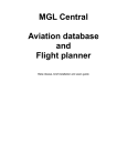 MGL Central Aviation database and Flight planner