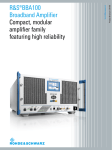R&S&reg;BBA100 Broadband Amplifier - rohde