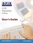 GPIB Library Software User`s Manual