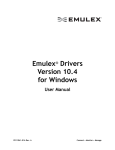 Emulex® Drivers Version 10.4 for Windows