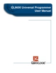 QL9600 Universal Programmer User manual