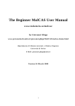 The Beginner MolCAS User Manual