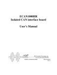 ECAN1000HR Isolated CAN interface board User`s Manual