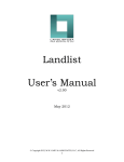 Landlist User`s Manual