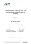 Development of Analysing Tools and Automatisation - KATRIN