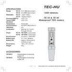 TE 53 & TE 54 Waterproof TDS meters