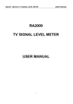 ra2009 tv signal level meter user manual