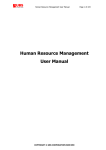 Human Resource Management User Manual