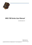 MDC-700 Series User Manual