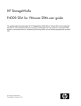 HP StorageWorks P4000 SRA for VMware SRM user