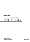 WT1800 Precision Power Analyzer Communication Interface Manual