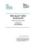 RNA-Quant cDNA synthesis kit User Manual