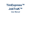 JobTraK User Guide - Thoroughbred Software International