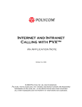 Internet and Intranet Calling with Polycom PVX