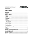 TealMaster User`s Manual Table of Contents