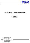 INSTRUCTION MANUAL S560 - FGH Instrument Services Ltd