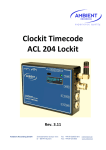 Ambient ACL 204 Lock-it Box Manual