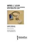 HF03 / LI19 manual v1215 - Hukseflux - Thermal Sensors