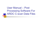 USER MANUAL – POST PROCESSING SOFTWARE FOR ARDC C