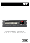 FPX Dimmer Rack Mount Operating Manual
