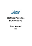 500Mbps Powerline PLV-500AV-PE User Manual