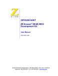 Z8 Encore! 8K/4K MCU Evaluation Board User Manual