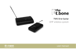 TWS One Guitar UHF wireless system user manual