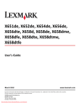 Lexmark X654de MFP User Guide Manual