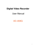 Digital Video Recorder User Manual AD–808Q