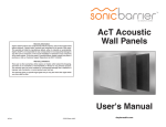 User`s Manual AcT Acoustic Wall Panels