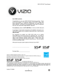 VIZIO VF551XVT User Manual Version 7/17/2009 1 www.VIZIO.com