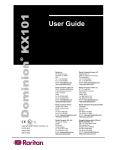 KX101 User Guide